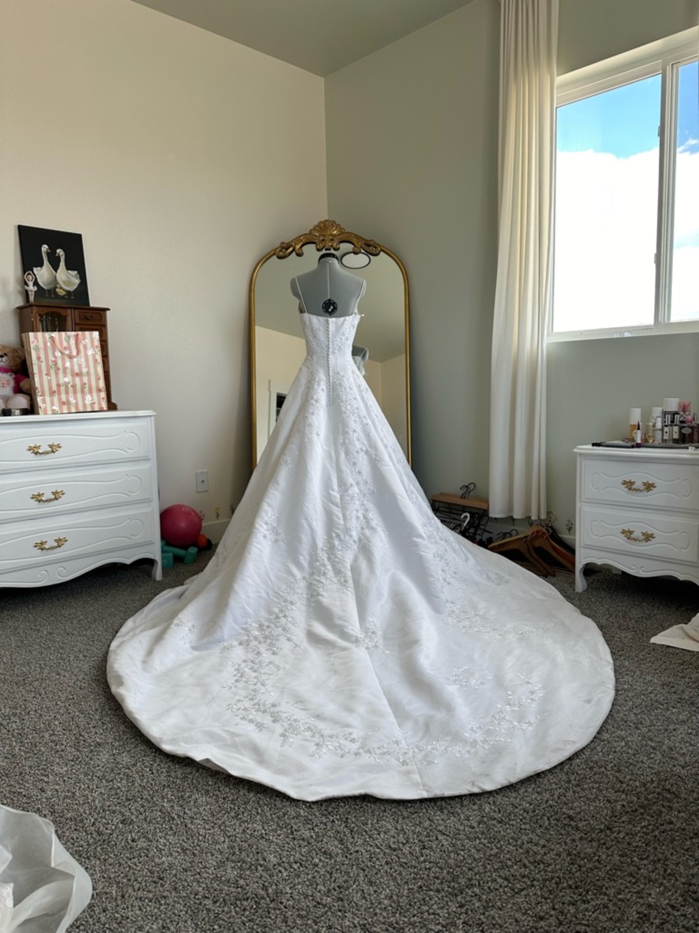 Christina Wu White Strapless A-Line Wedding Gown - Picture 3 of 7